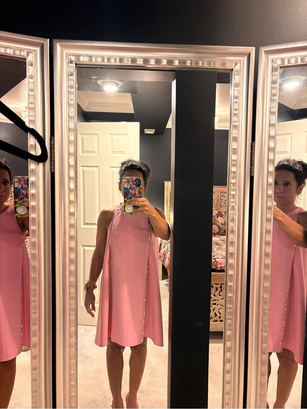 Versace Pink Sleeveless A-Line / trapeze Dress